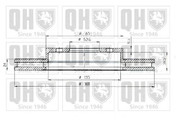 Гальмівний диск QUINTON HAZELL BDC5199