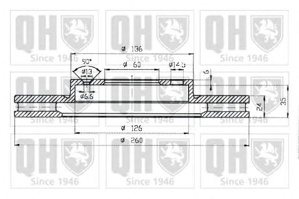 Тормозной диск QUINTON HAZELL BDC5219