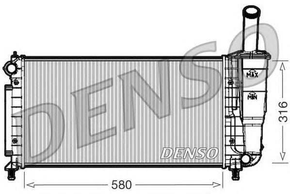 Радіатор, охолодження двигуна DENSO DRM09105