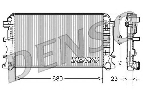 Радиатор, охлаждение двигателя DENSO DRM17018