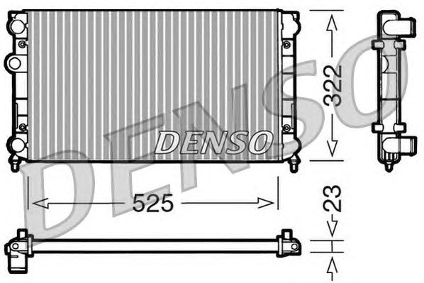 Радиатор, охлаждение двигателя DENSO DRM32005