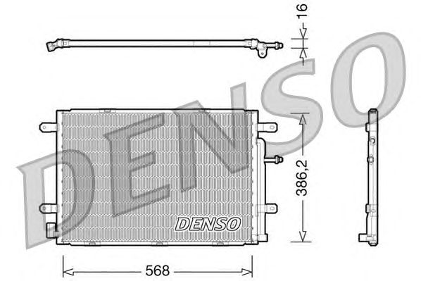 Радиатор кондиционера DENSO DCN02019
