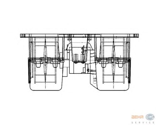 Вентилятор салона HELLA 8EW 009 157-531