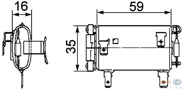 Реостат вентилятора обігрівача HELLA 9ML 351 029-381