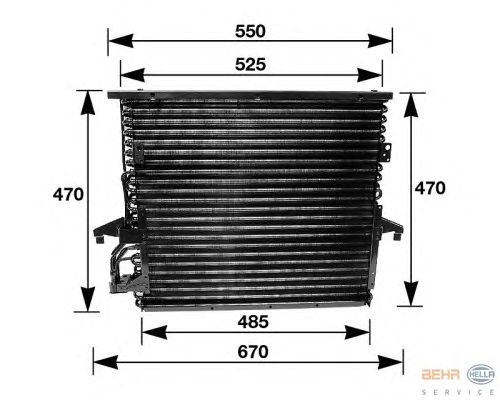 Радіатор кондиціонера HELLA 8FC 351 035-001