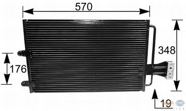 Радиатор кондиционера HELLA 8FC 351 035-231