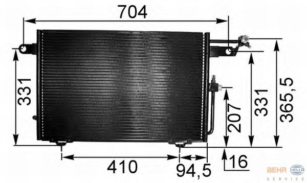 Радиатор кондиционера HELLA 8FC 351 035-531