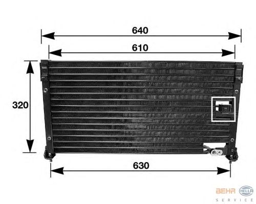 Радіатор кондиціонера HELLA 8FC 351 035-711