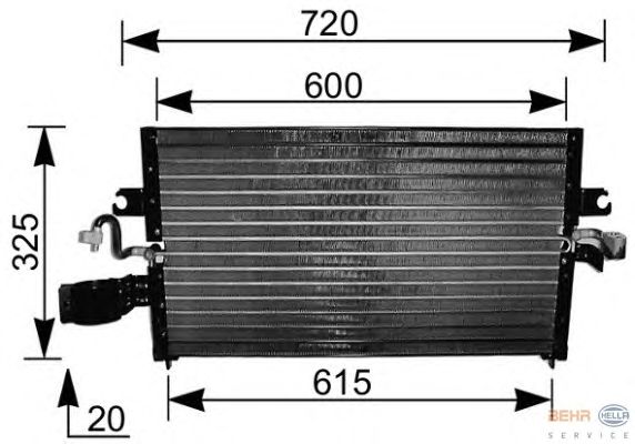 Радиатор кондиционера HELLA 8FC 351 036-501