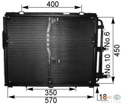 Радіатор кондиціонера HELLA 8FC 351 036-691