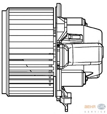 Вентилятор салона HELLA 8EW 351 039-331