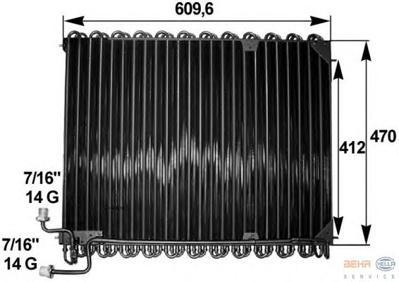 Радіатор кондиціонера HELLA 8FC 351 300-151