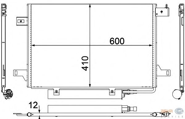 Радиатор кондиционера HELLA 8FC 351 301-671