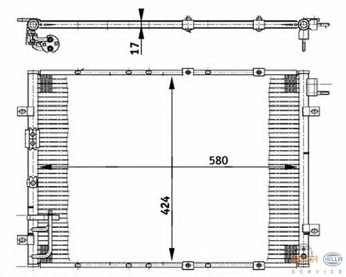 Радиатор кондиционера HELLA 8FC 351 302-141