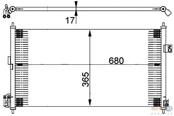 Радиатор кондиционера HELLA 8FC 351 302-251
