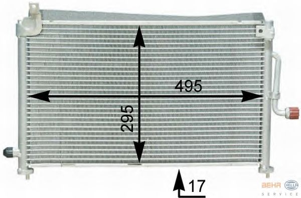 Радиатор кондиционера HELLA 8FC 351 302-641