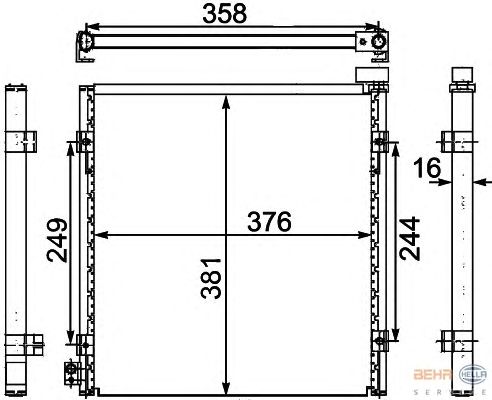 Радиатор кондиционера HELLA 8FC 351 303-751