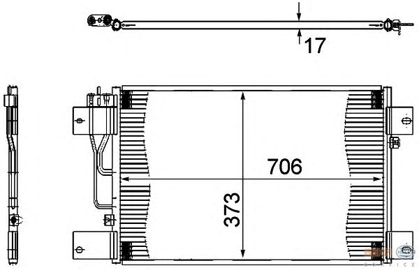 Радиатор кондиционера HELLA 8FC 351 307-361