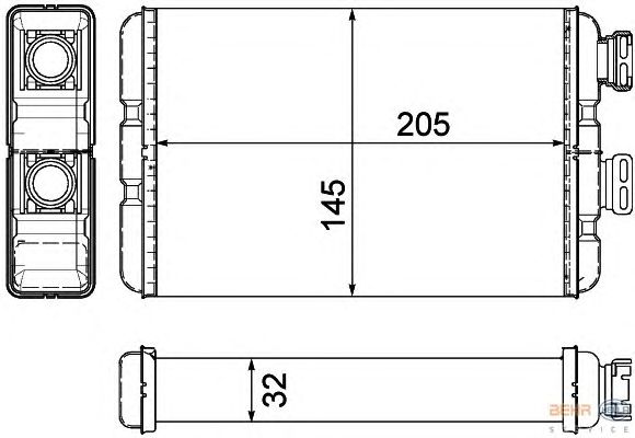 Радиатор отопителя HELLA 8FH 351 311-321