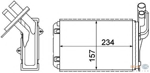 Радиатор отопителя HELLA 8FH 351 311-631