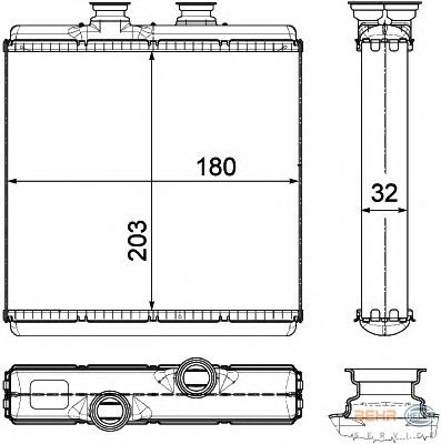 Радіатор опалення HELLA 8FH 351 315-411