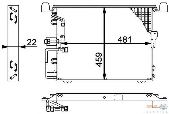 Радиатор кондиционера HELLA 8FC 351 317-331