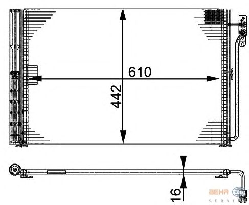 Радиатор кондиционера HELLA 8FC 351 317-481