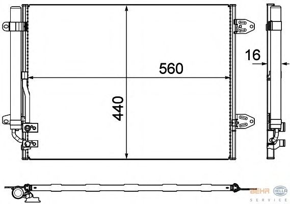 Радиатор кондиционера HELLA 8FC 351 319-421