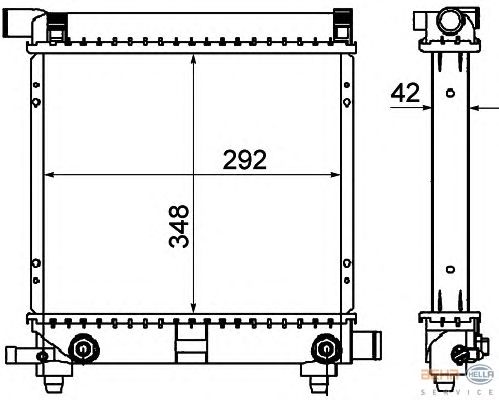 Радіатор, охолодження двигуна HELLA 8MK 376 711-311
