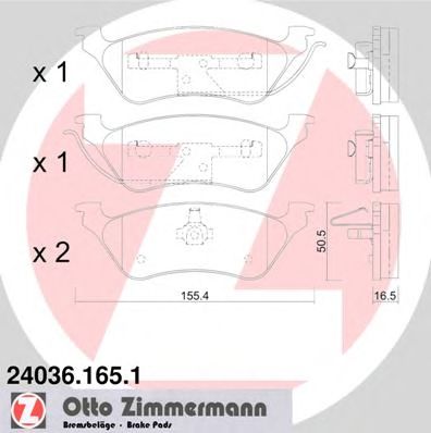Тормозные колодки ZIMMERMANN 24036.165.1