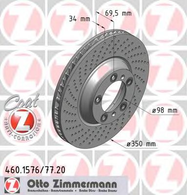 Тормозной диск ZIMMERMANN 460.1576.20