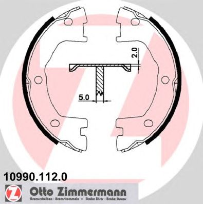 Тормозные колодки ручника ZIMMERMANN 10990.112.0