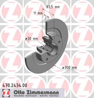 Гальмівний диск ZIMMERMANN 470.2434.00