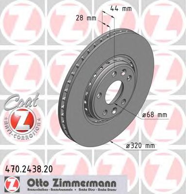 Гальмівний диск ZIMMERMANN 470.2438.20