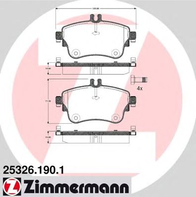 Тормозные колодки ZIMMERMANN 25326.190.1
