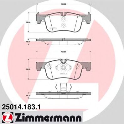 Тормозные колодки ZIMMERMANN 25014.183.1