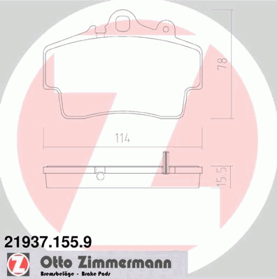 Тормозные колодки ZIMMERMANN 21937.155.9