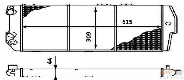 Радиатор, охлаждение двигателя HELLA 8MK 376 714-581