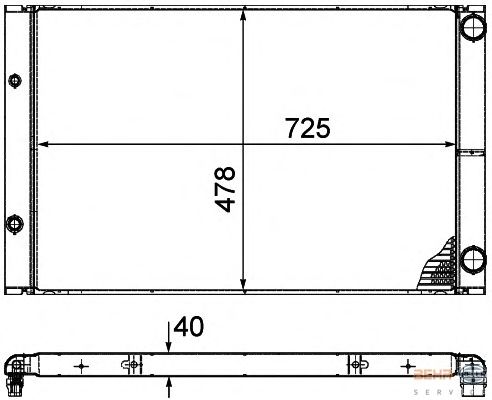 Радиатор, охлаждение двигателя HELLA 8MK 376 719-091