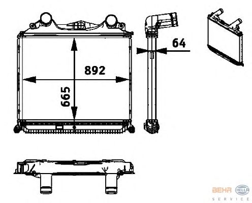 Интеркулер HELLA 8ML 376 724-361