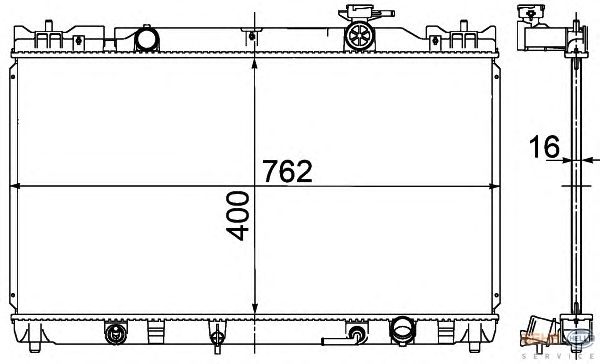 Радиатор, охлаждение двигателя HELLA 8MK 376 724-571
