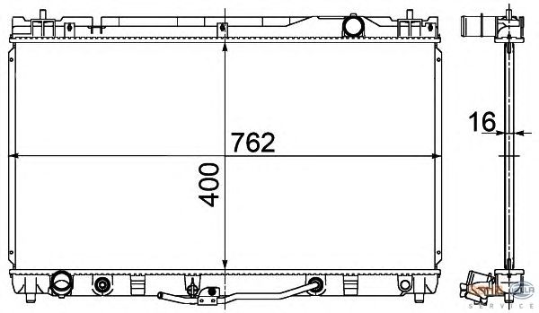 Радиатор, охлаждение двигателя HELLA 8MK 376 724-601