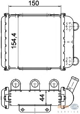 Радіатор, охолодження двигуна HELLA 8MK 376 765-231