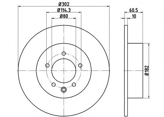 Тормозной диск HELLA 8DD 355 115-491 PRO