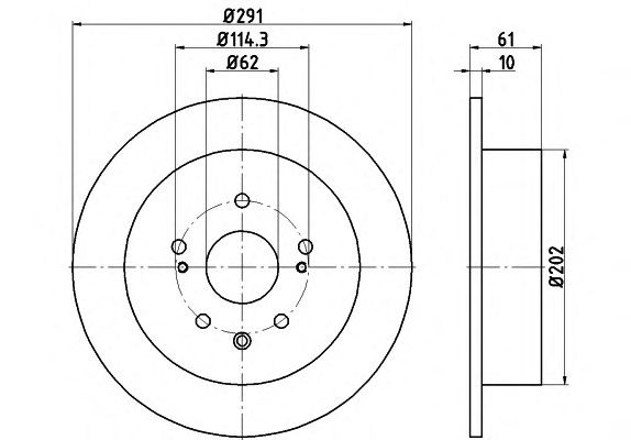 Тормозной диск HELLA 8DD 355 115-711 PRO