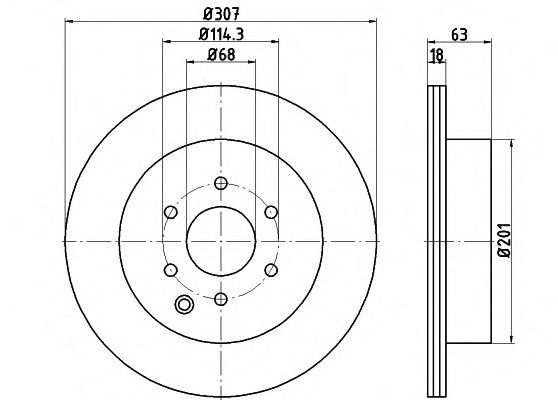 Тормозной диск HELLA 8DD 355 115-851 PRO