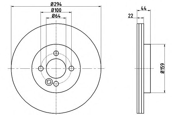 Тормозной диск HELLA 8DD 355 116-211 PRO