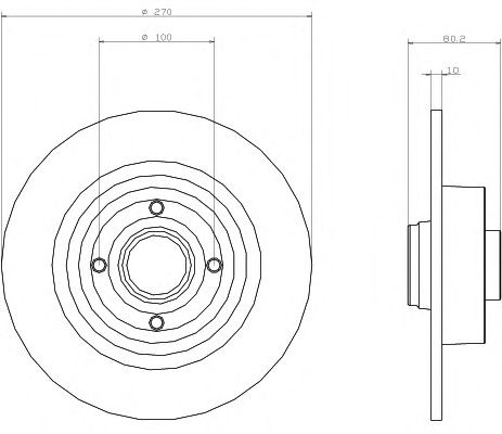 Тормозной диск HELLA 8DD 355 113-491