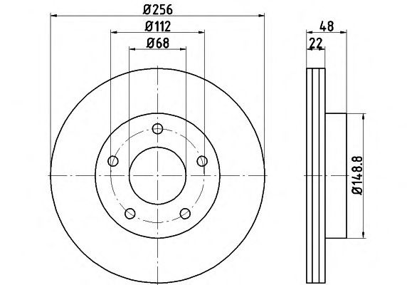 Тормозной диск HELLA 8DD 355 115-181 PRO