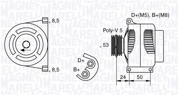 Генератор MAGNETI MARELLI 063377013010